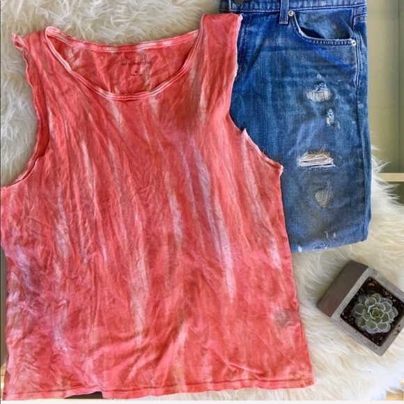Kelly Wearstler Tops - Kelly Wearstler Coral Tie Dye Tank Top